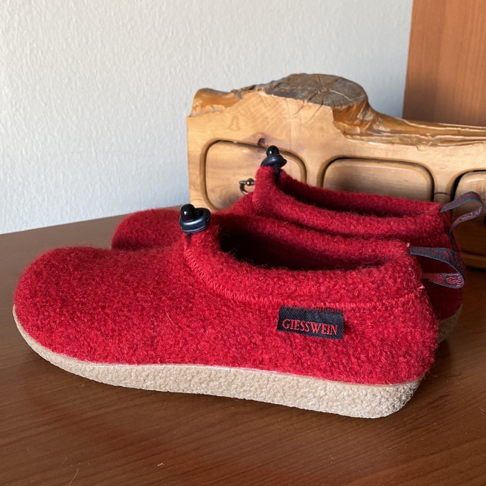 Giesswein Red Wool Slippers